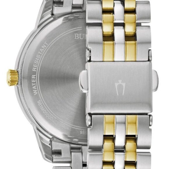 Bulova Women's Classic Date Indicator Quartz Silver Gold Watch 32MM 98P197 - Picture 4 of 4